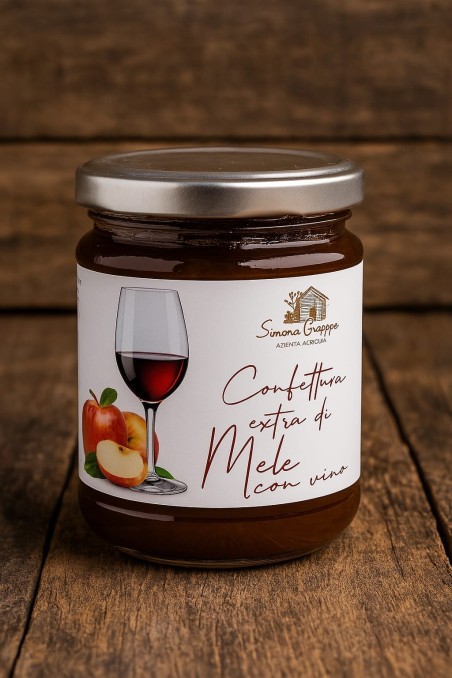 Confettura extra di mela con vino rosso