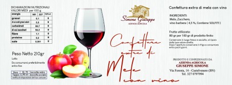 Confettura extra di mela con vino rosso